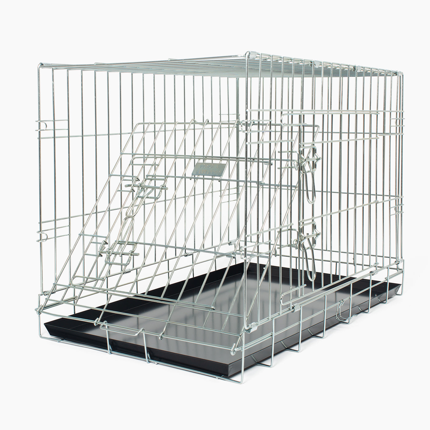 Discover the perfect deluxe heavy duty silver dog crate, featuring two doors for easy access and a removable tray for easy cleaning! The ideal choice to keep new puppies safe, made using pet safe galvanised steel! Available now in 5 sizes and three stunning colours at Lords & Labradors