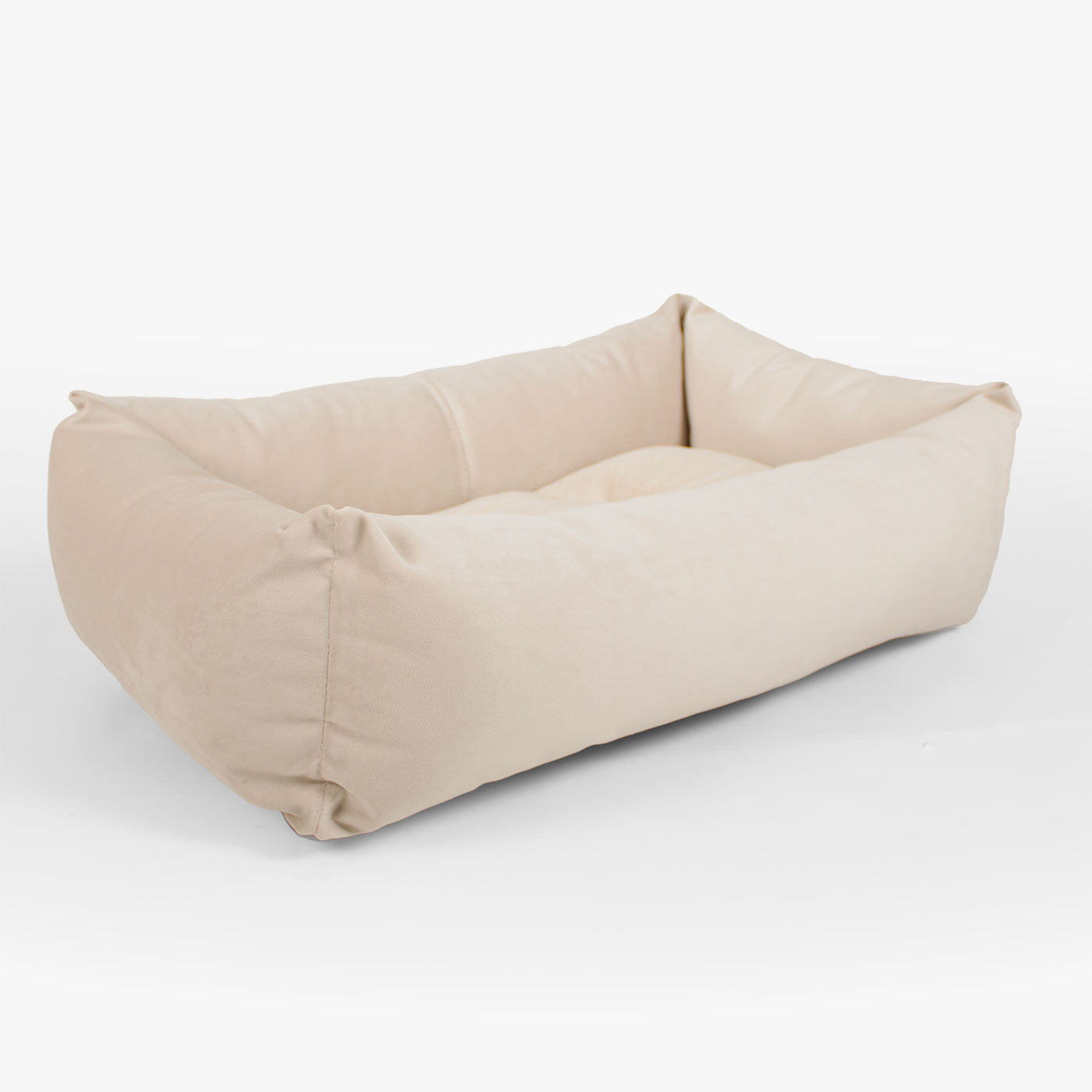 Cosy & Calming Puppy Crate Bed In Oyster Velvet By Lords & Labradors