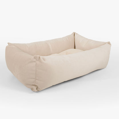 Cosy & Calming Puppy Crate Bed In Oyster Velvet By Lords & Labradors