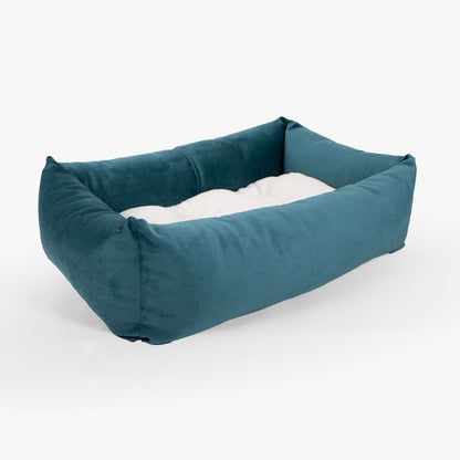 Cosy & Calming Puppy Crate Bed In Marine Velvet By Lords & Labradors