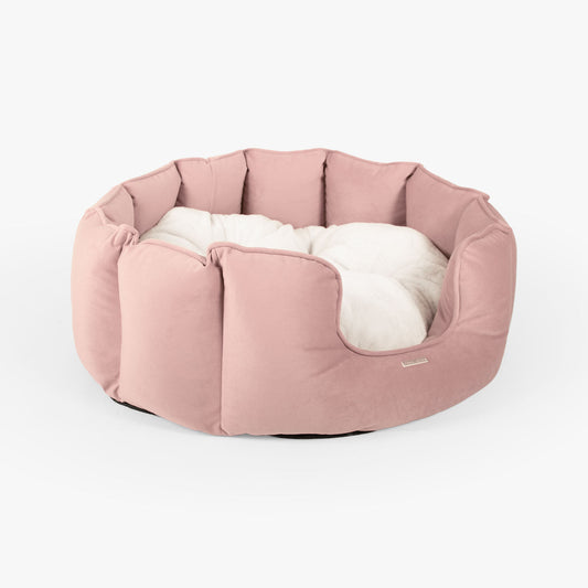 High Wall Bed For Dogs in Blossom Velvet By Lords & Labradors