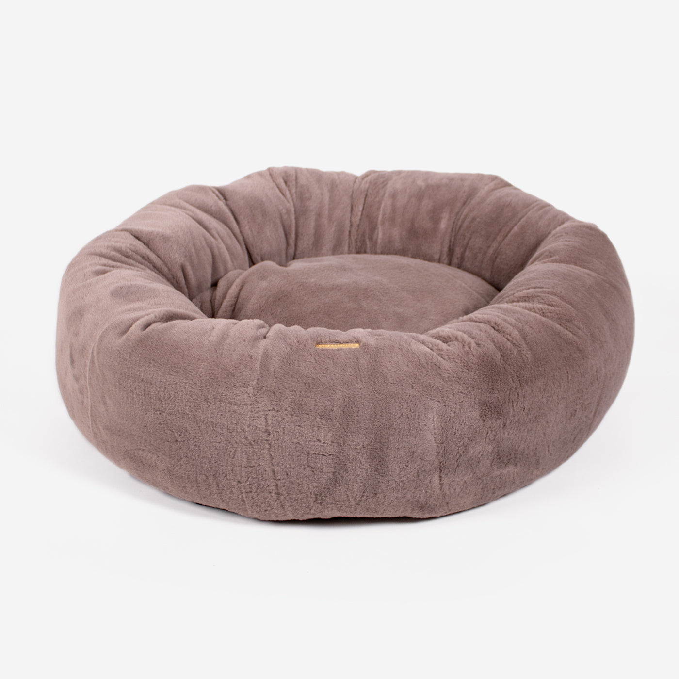 Calming Anti-Anxiety Donut Bed in Fawn Faux Fur by Lords & Labradors