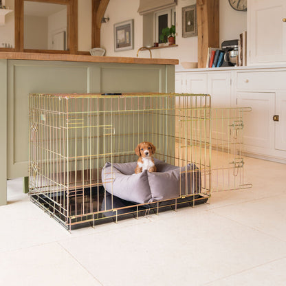 Cosy & Calming Puppy Crate Bed In Silt Velvet By Lords & Labradors