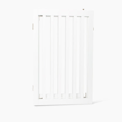 Train your new puppy with the perfect pet furniture, our super-strong wooden dog gate will ensure you set the boundaries for your furry friend, made easy to assemble featuring a walk-through gate for easy accessibility to be installed in doorways, hallways and stairs! Shop the ideal pet gate, available now in white & grey at Lords & Labradors