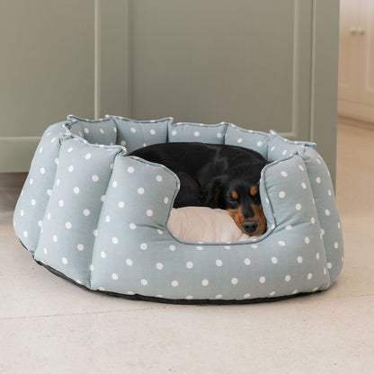 High Wall Bed For Dogs in Grey Spot by Lords & Labradors