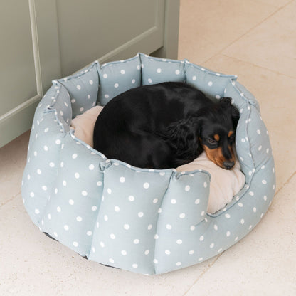 High Wall Bed For Dogs in Grey Spot by Lords & Labradors