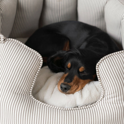 High Wall Bed For Dogs in Regency Stripe by Lords & Labradors