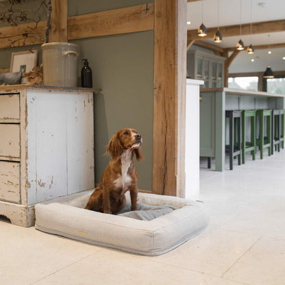 Discover Our Luxurious Comfort Cube Dog Bed in Ivory, featuring Removable covers for easy machine washing and a non slip wipeable base. This super soft pet bed offers the ultimate comfort to your furry friend! Bringing Your Canine Companion The Perfect Bed For Dogs To Curl Up To! Available Now at Lords & Labradors