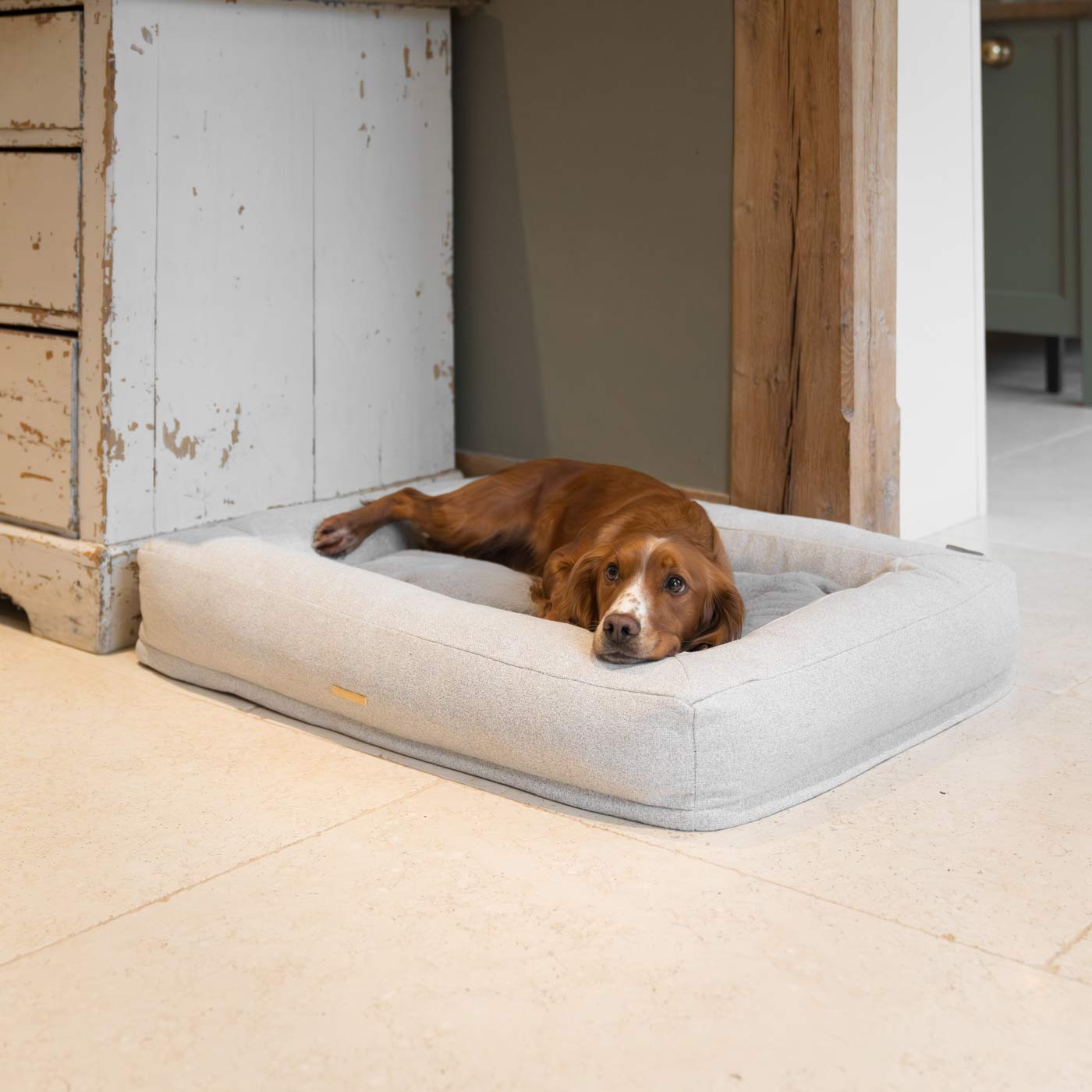 Discover Our Luxurious Comfort Cube Dog Bed in Ivory, featuring Removable covers for easy machine washing and a non slip wipeable base. This super soft pet bed offers the ultimate comfort to your furry friend! Bringing Your Canine Companion The Perfect Bed For Dogs To Curl Up To! Available Now at Lords & Labradors