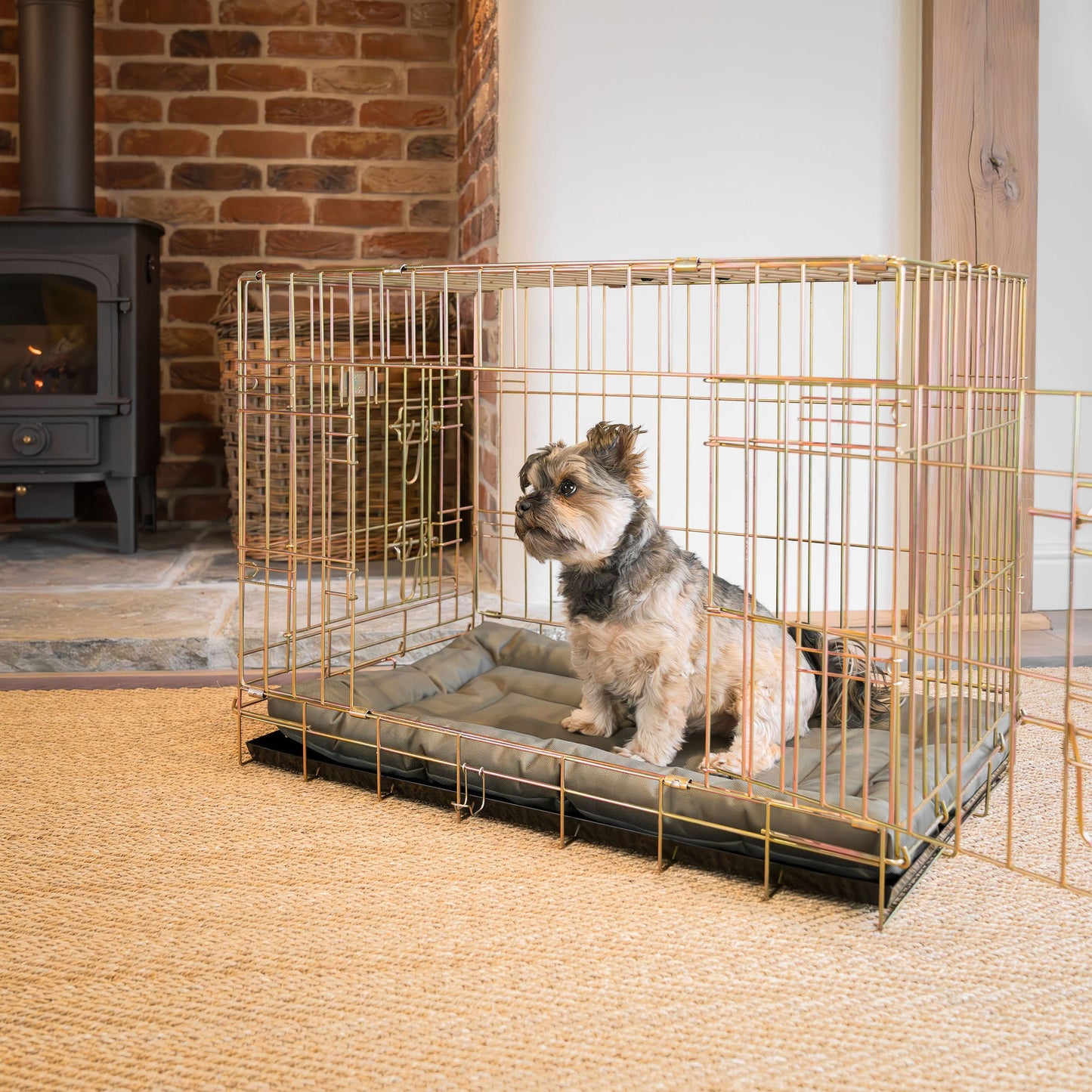 Luxury Dog Crate Maze Mat, in Forest. Padded For Extra Comfort And Compatibile With Lords & Labradors Metal Dog Crates, Available Now!