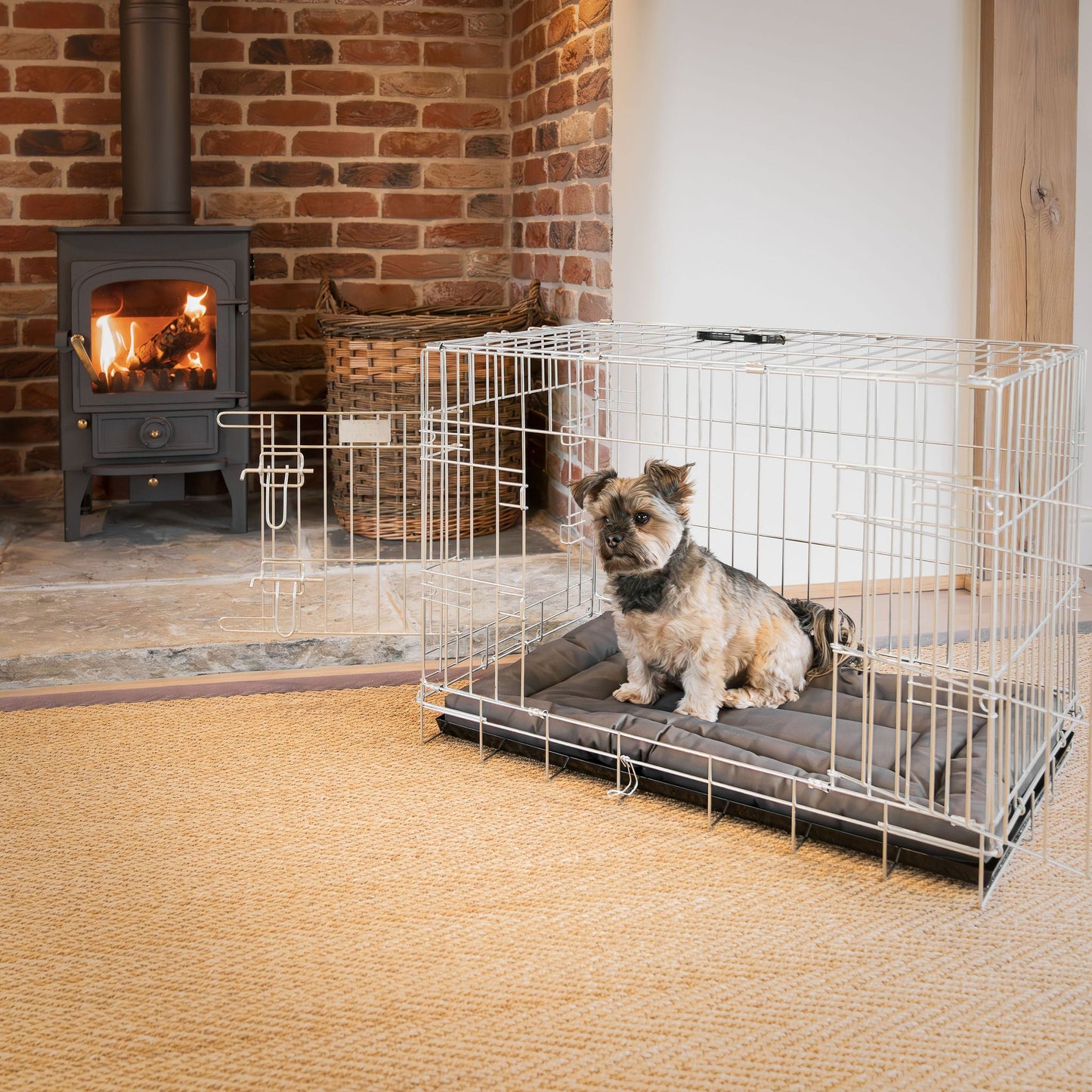 Luxury Dog Crate Maze Mat, in Fresh Earth. Padded For Extra Comfort And Compatibile With Lords & Labradors Metal Dog Crates, Available Now!