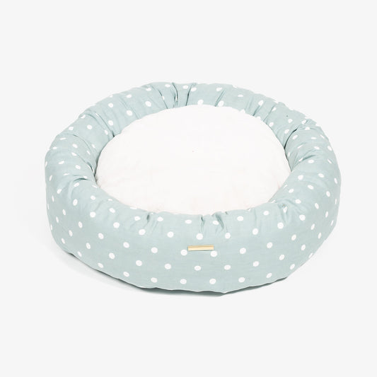 Donut Bed in Duck Egg Spot by Lords & Labradors