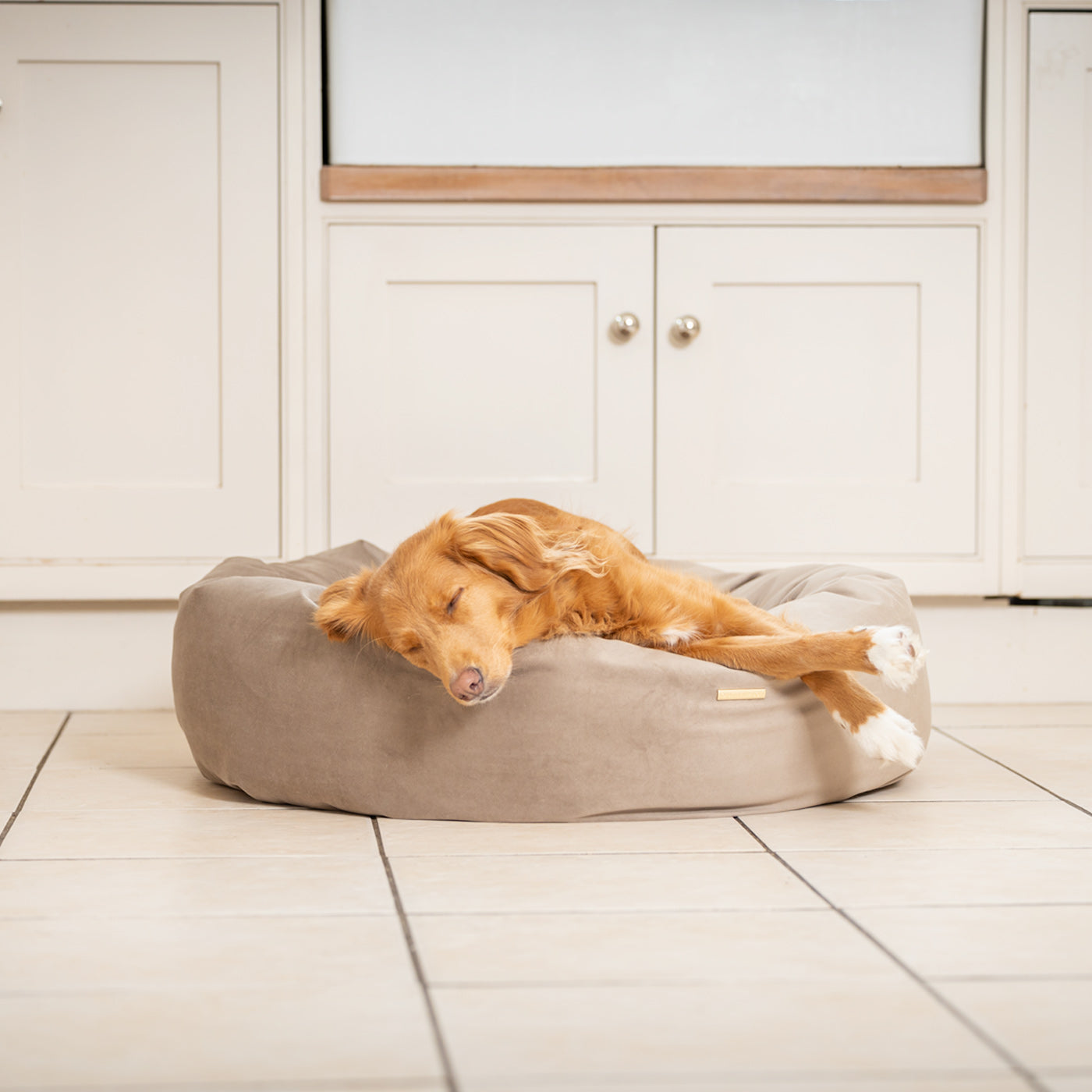 Donut Bed in Clay Velvet By Lords & Labradors