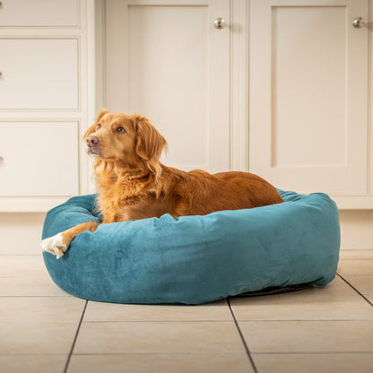 Donut Bed in Marine Velvet By Lords & Labradors