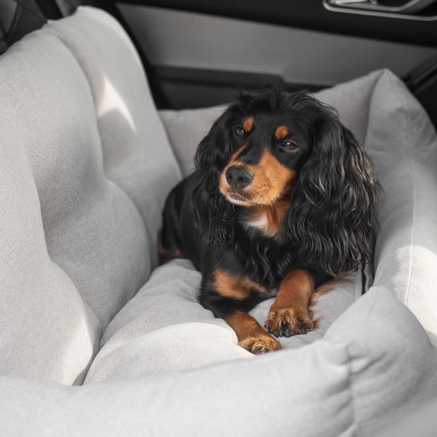 Embark on the perfect pet travel with our luxury Double Easy Traveller Seat! Featuring removable inner cushion with with cover for easy cleaning! Available now at Lords & Labradors    