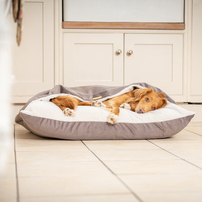 Sleepy Burrows Bed In Silt Velvet By Lords & Labradors