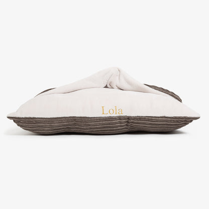 Sleepy Burrows Bed In Dark Grey Essentials Plush By Lords & Labradors