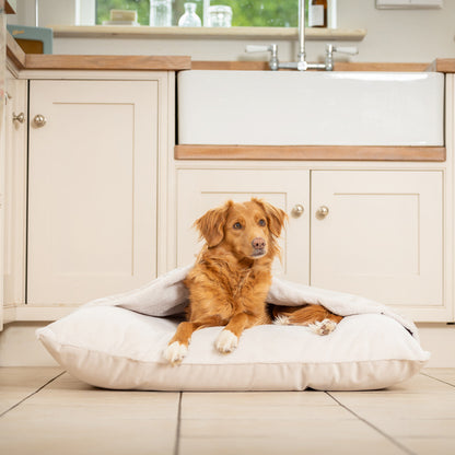 Sleepy Burrows Bed In Oyster Velvet By Lords & Labradors