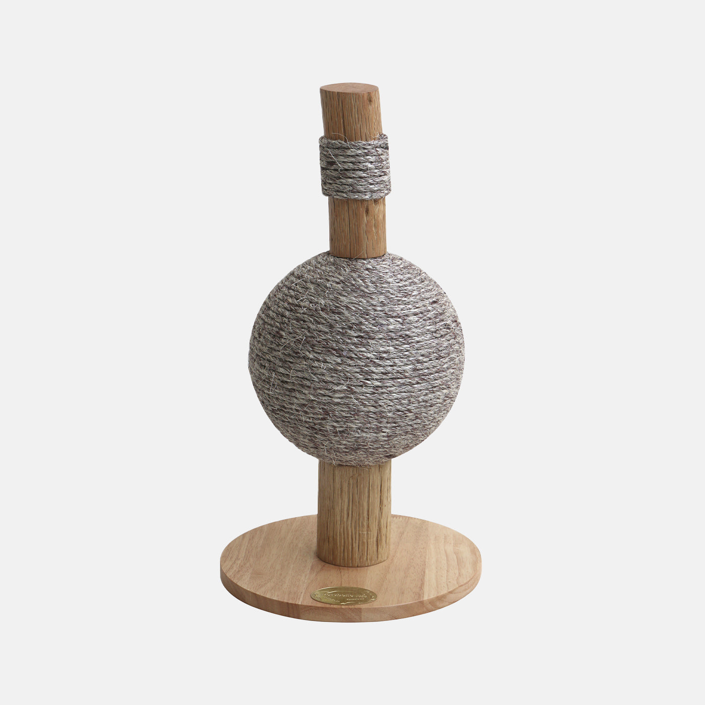 Discover Luxury For Cats & Kittens With Helsinki The Ball Cat Scratch Post in Grey! Crafted Using Durable Wood And Featuring Sisal Ball Which Adds An Extra Texture For Scratching! Available Now at Lords & Labradors 