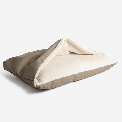 Discover The Perfect Burrow For Your Pet, Our Stunning Sleepy Burrow Dog Beds In Rhino Camel, Is The Perfect Bed Choice For Your Pet, Available Now at Lords & Labradors