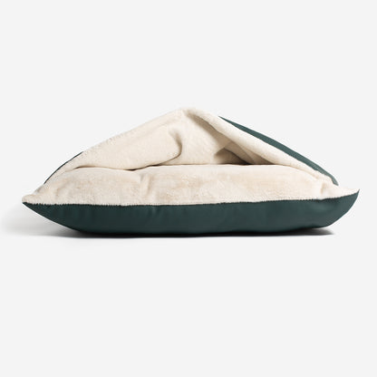 Discover The Perfect Burrow For Your Pet, Our Stunning Sleepy Burrow Dog Beds In Forest Rhino Faux Leather Is The Perfect Bed Choice For Your Pet, Available Now at Lords & Labradors 