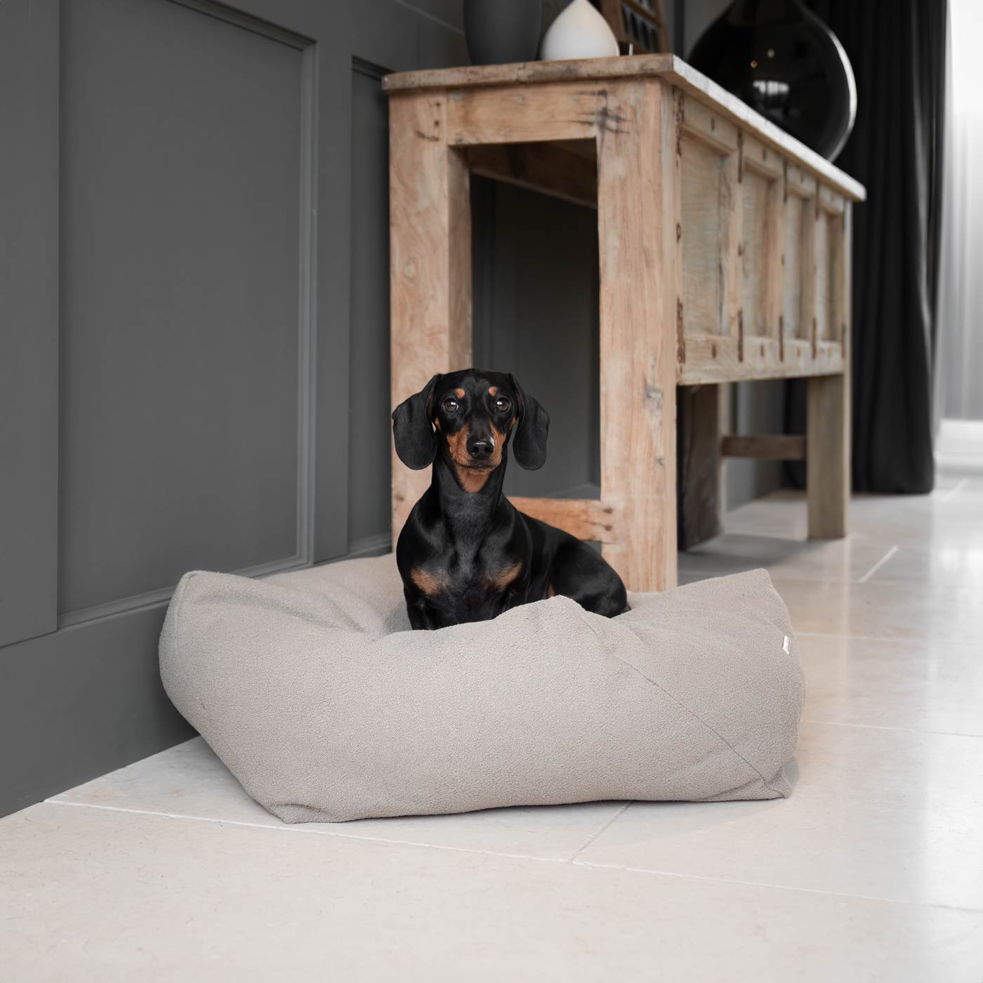 Lords & Labradors Snooze Pouff Puffy Pet Bed, Luxury Beds For Dogs, Available Now at Lords & Labradors