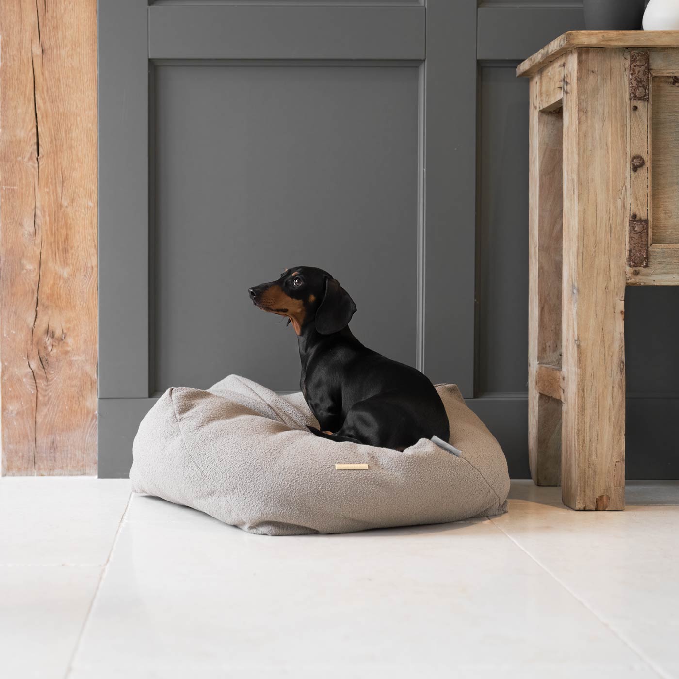 Lords & Labradors Snooze Pouff Puffy Pet Bed, Luxury Beds For Dogs, Available Now at Lords & Labradors