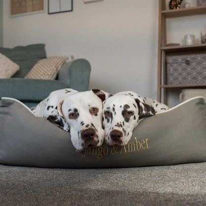 Box Bed For Dogs in Savanna Stone by Lords & Labradors