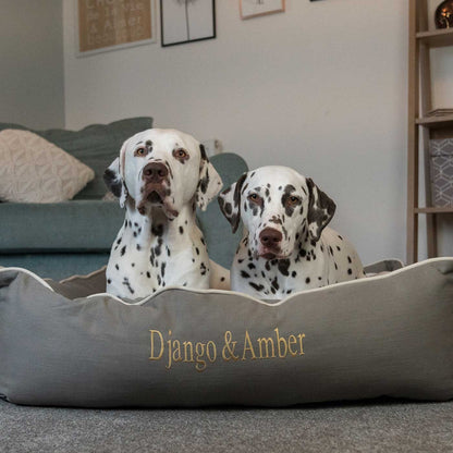 Box Bed For Dogs in Savanna Stone by Lords & Labradors