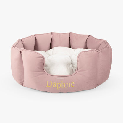 High Wall Bed For Dogs in Blossom Velvet By Lords & Labradors