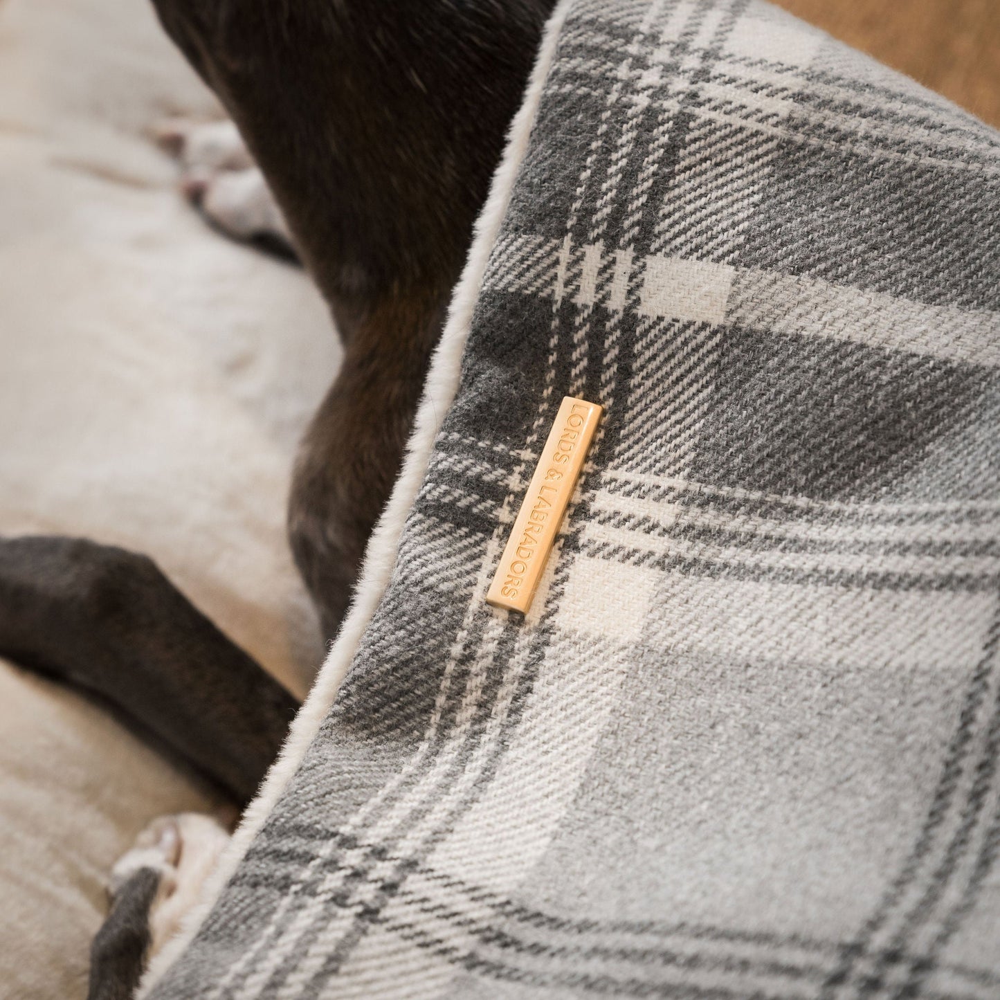  Discover The Perfect Burrow For Your Pet, Our Stunning Sleepy Burrow Dog Beds In Dove Grey Tweed Is The Perfect Bed Choice For Your Pet, Available Now at Lords & Labradors