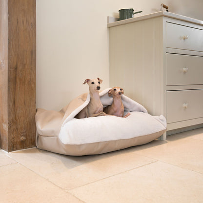 Discover The Perfect Burrow For Your Pet, Our Stunning Sleepy Burrow Dog Beds In Rhino Sand, Is The Perfect Bed Choice For Your Pet, Available Now at Lords & Labradors