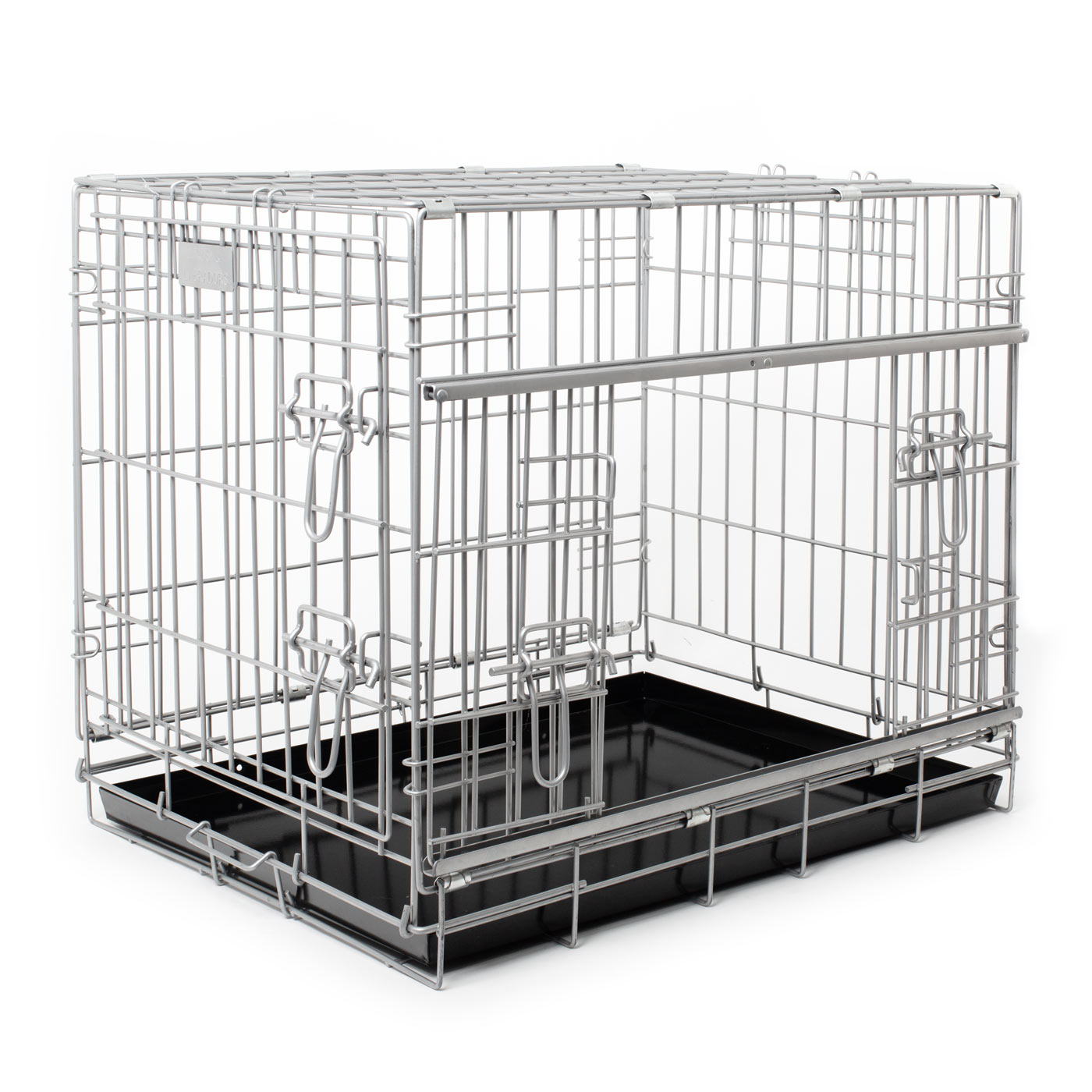 Discover the perfect deluxe heavy duty silver dog crate, featuring two doors for easy access and a removable tray for easy cleaning! The ideal choice to keep new puppies safe, made using pet safe galvanised steel! Available now in 3 sizes at Lords & Labradors