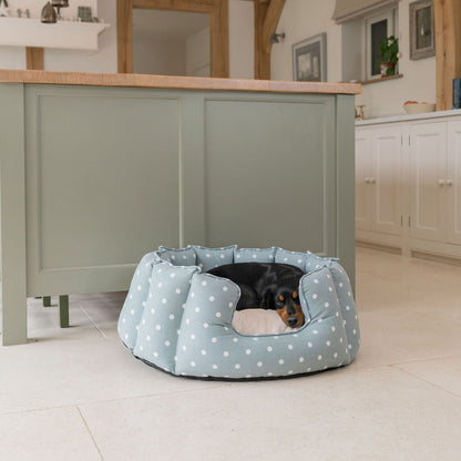 High Wall Bed For Dogs in Grey Spot by Lords & Labradors