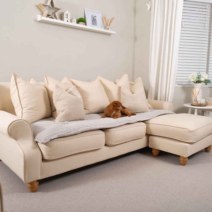 Sofa Topper in Light Grey Essentials Plush by Lords & Labradors