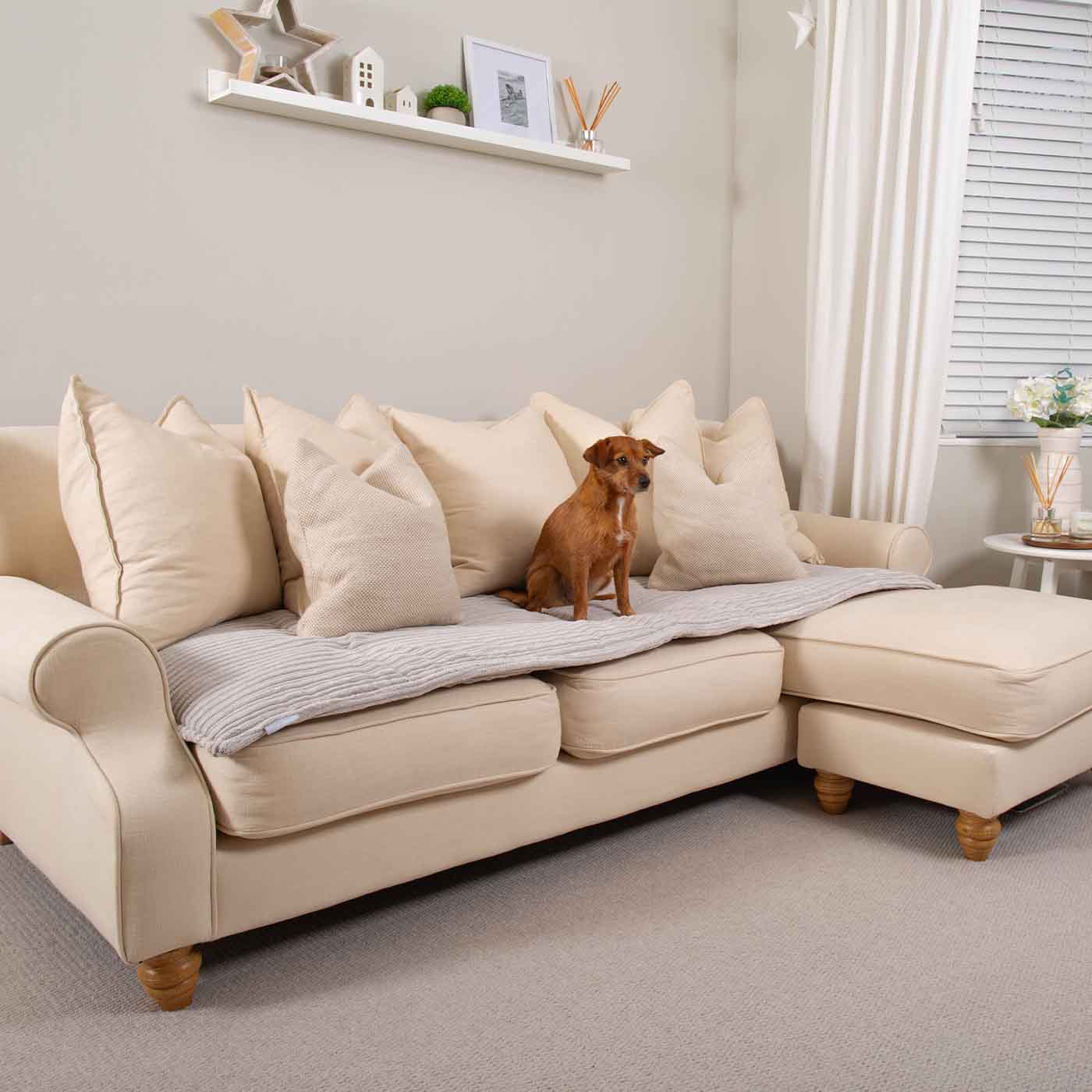 Sofa Topper in Light Grey Essentials Plush by Lords & Labradors