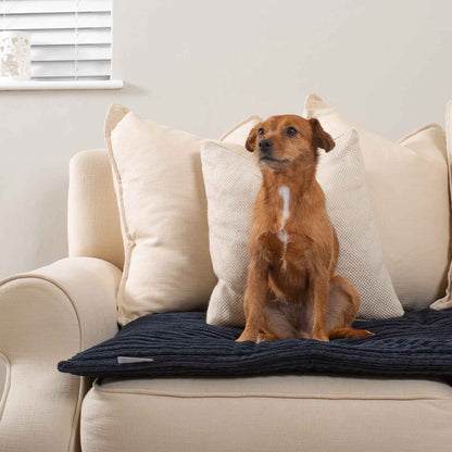 Sofa Topper in Navy Essentials Plush by Lords & Labradors