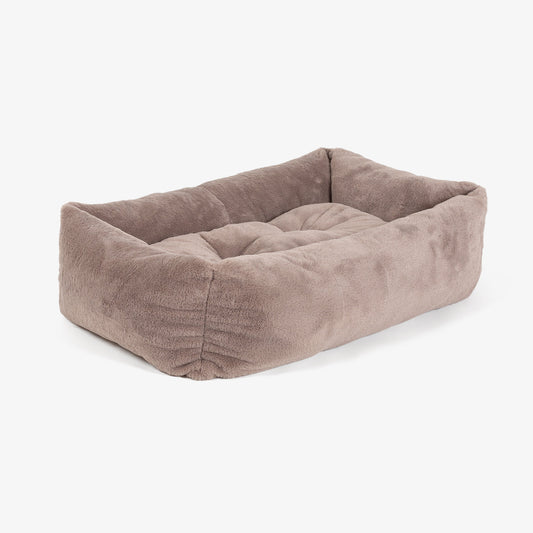 Cosy & Calming Puppy Crate Bed in Calming Anti-Anxiety Fawn Faux Fur by Lords & Labradors