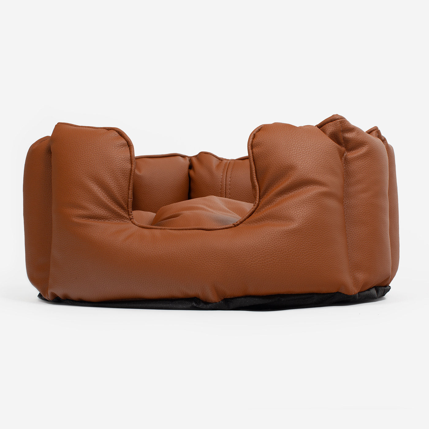 [colour:ember] Luxury Handmade High Wall in Rhino Tough Faux Leather, in Ember, Perfect For Your Pets Nap Time! Available To Personalise at Lords & Labradors