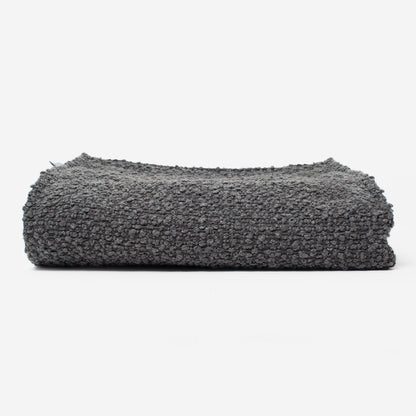 Discover Our Luxurious Dog Blanket In Luxury Granite Bouclé Super Soft Sherpa & Teddy Fleece Lining, The Perfect Blanket For Puppies, Available To Personalise And In 2 Sizes Here at Lords & Labradors