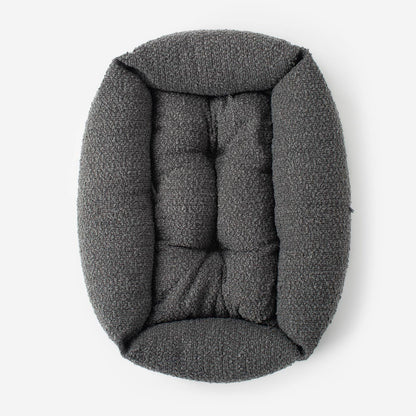  Cosy & Calm Puppy Crate Bed, The Perfect Dog Crate Accessory For The Ultimate Dog Den! In Stunning Granite Bouclé! Available To Personalise at Lords & Labradors 