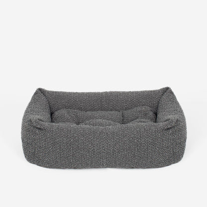  Cosy & Calm Puppy Crate Bed, The Perfect Dog Crate Accessory For The Ultimate Dog Den! In Stunning Granite Bouclé! Available To Personalise at Lords & Labradors 