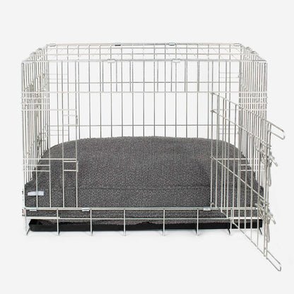 Luxury Dog Crate Cushion, Granite Bouclé Crate Cushion The Perfect Dog Crate Accessory, Available To Personalise Now at Lords & Labradors