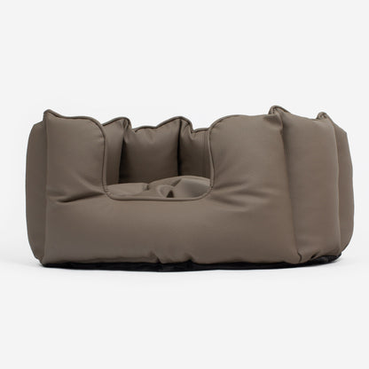 [colour:camel] Luxury Handmade High Wall in Rhino Tough Faux Leather, in Camel, Perfect For Your Pets Nap Time! Available To Personalise at Lords & Labradors