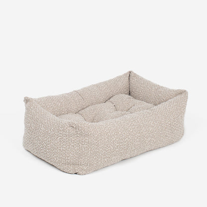  Cosy & Calm Puppy Crate Bed, The Perfect Dog Crate Accessory For The Ultimate Dog Den! In Stunning Mink Bouclé! Available To Personalise at Lords & Labradors 