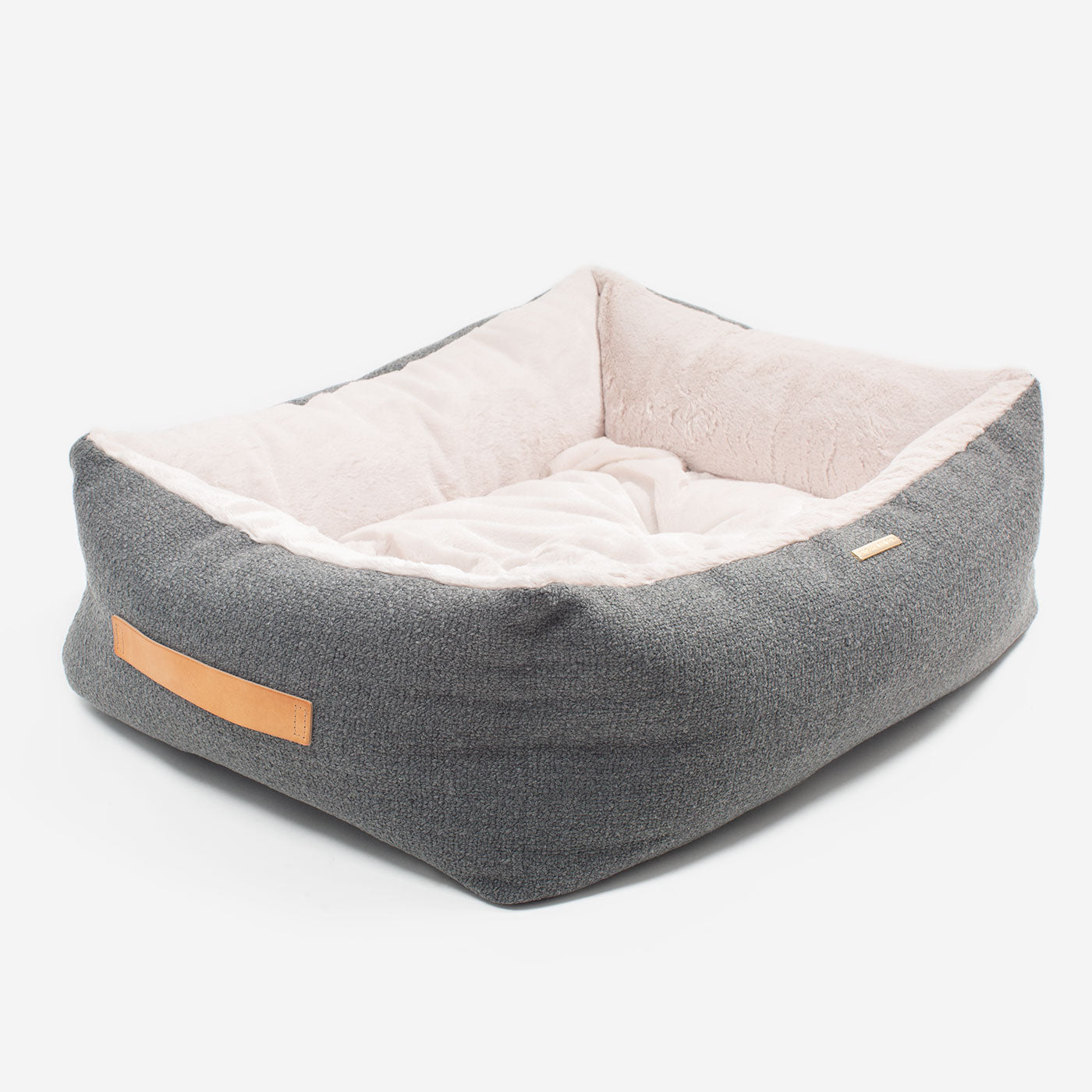 Discover This Luxurious Box Bed For Dogs, Made Using Beautiful Herdwick Fabric To Craft The Perfect Dog Box Bed! In Stunning Graphite, Available Now at Lords & Labradors    