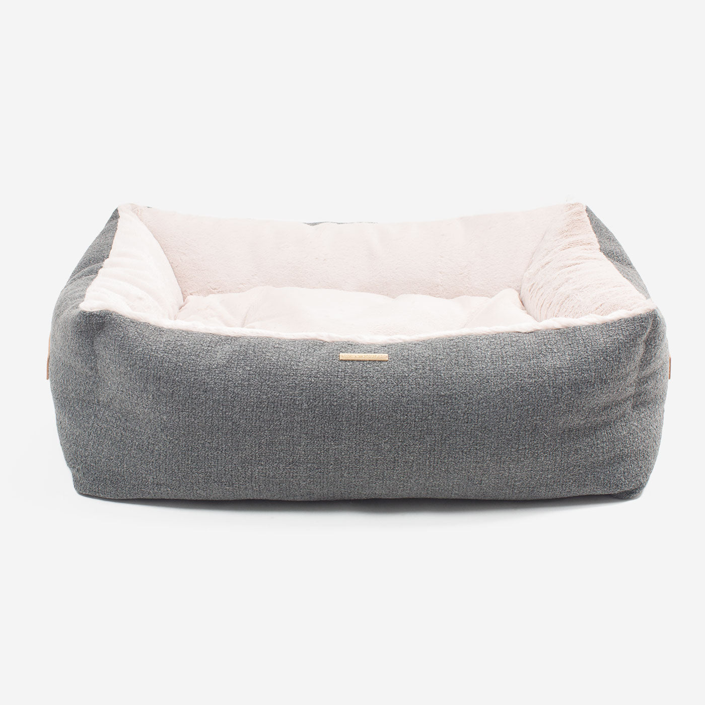 Discover This Luxurious Box Bed For Dogs, Made Using Beautiful Herdwick Fabric To Craft The Perfect Dog Box Bed! In Stunning Graphite, Available Now at Lords & Labradors    