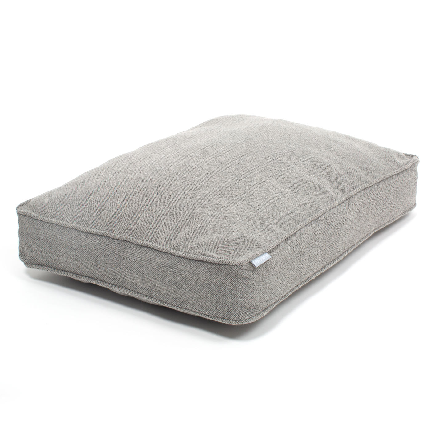 Dog Cushion in Pewter Herringbone Tweed by Lords & Labradors