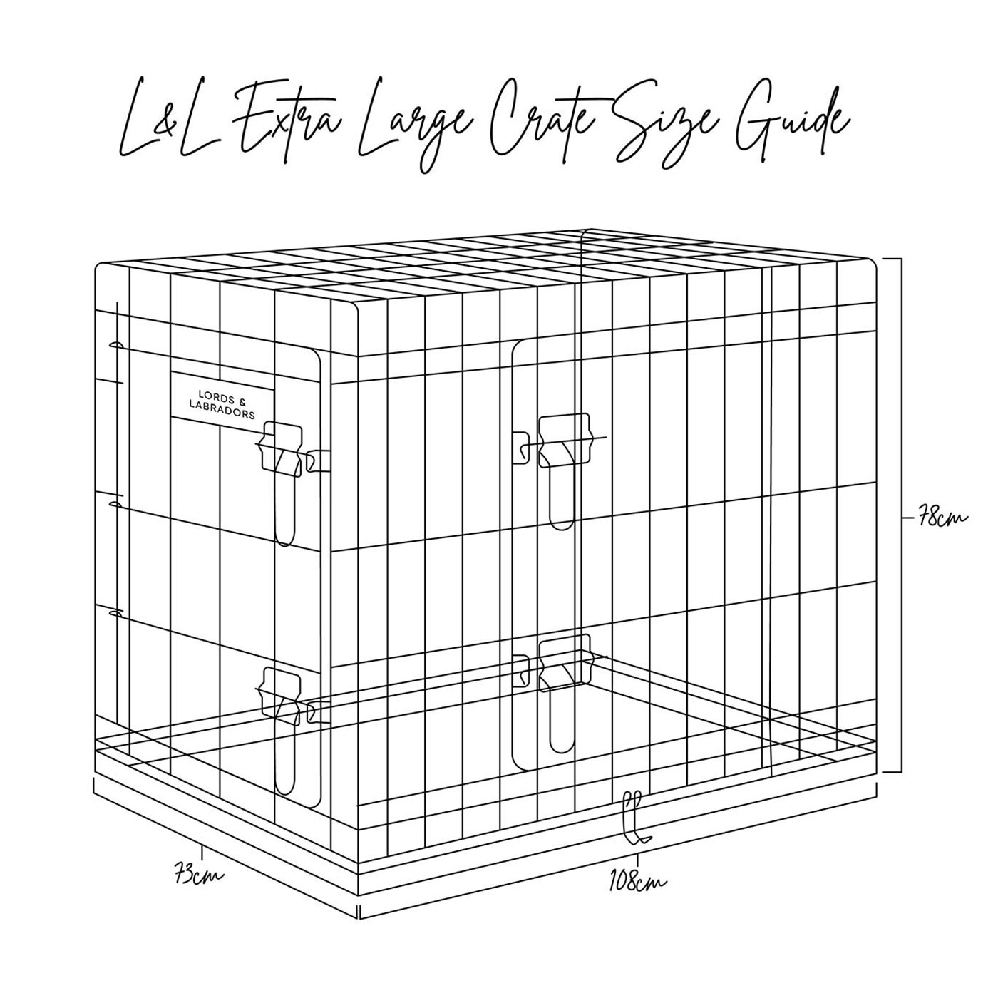 Discover the perfect deluxe heavy duty black dog crate, featuring two doors for easy access and a removable tray for easy cleaning! The ideal choice to keep new puppies safe, made using pet safe galvanised steel! Available now in 5 sizes and three stunning colours at Lords & Labradors