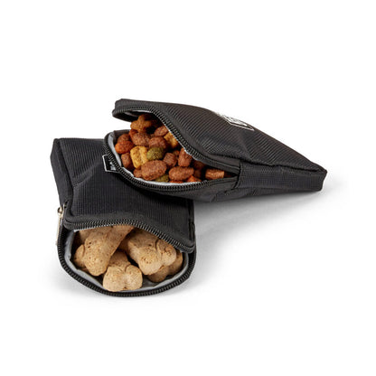 Discover, Mobile Dog Gear Pet Carrier, in Black. The Perfect Away Bag for any Pet Parent, Featuring dividers to stack food and removable padded Bottom. Also Included feeding set, collapsible silicone bowls and placemat! The Perfect Gift For travel, meets airline requirements. Available Now at Lords & Labradors